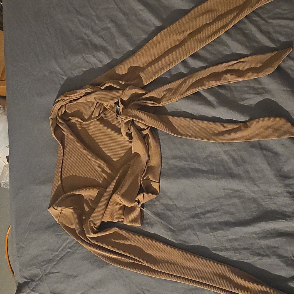 Shein brown croptop